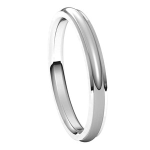 14K White 2.5 mm Comfort Fit Edge Band Size 5 - BN & CO JEWELRY