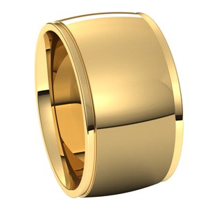 14K Yellow 11 mm Comfort Fit Edge Band Size 11 - BN & CO JEWELRY