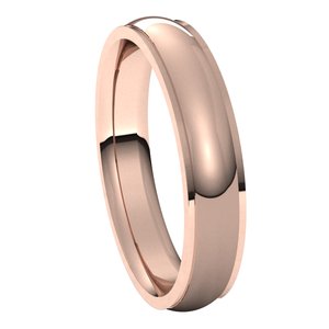 10K Rose 4 mm Comfort Fit Edge Band Size 9.5 - BN & CO JEWELRY