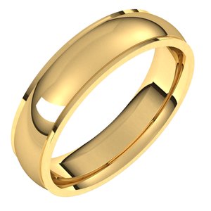 14K Yellow 5 mm Comfort Fit Edge Band Size 8.5 - BN & CO JEWELRY