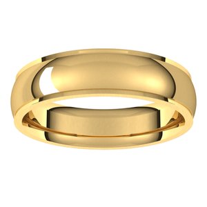 14K Yellow 5 mm Comfort Fit Edge Band Size 8.5 - BN & CO JEWELRY