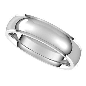14K White 5 mm Comfort Fit Edge Band Size 5 - BN & CO JEWELRY