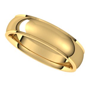 14K Yellow 5 mm Comfort Fit Edge Band Size 8.5 - BN & CO JEWELRY