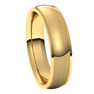 14K Yellow 5 mm Comfort Fit Edge Band Size 10 - BN & CO JEWELRY