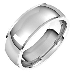 14K White 7 mm Comfort Fit Edge Band - BN & CO JEWELRY