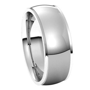 14K White 7 mm Comfort Fit Edge Band - BN & CO JEWELRY