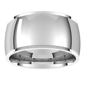 14K White 10 mm Comfort Fit Edge Band Size 10 - BN & CO JEWELRY
