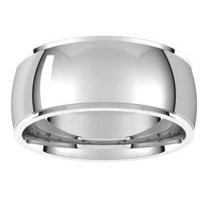 14K White 8 mm Comfort Fit Edge Band Size 10 - BN & CO JEWELRY
