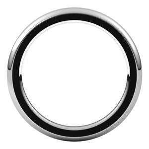 14K White 2 mm Half Round Comfort Fit Heavy Band Size 7 - BN & CO JEWELRY