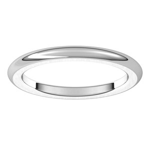 14K White 2 mm Heavyweight Comfort-Fit Band - BN & CO JEWELRY