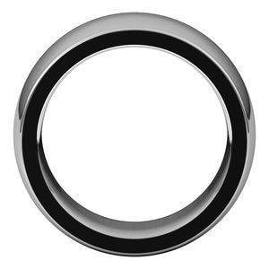 14K White 10 mm Half Round Comfort Fit Heavy Band Size 8.5 - BN & CO JEWELRY