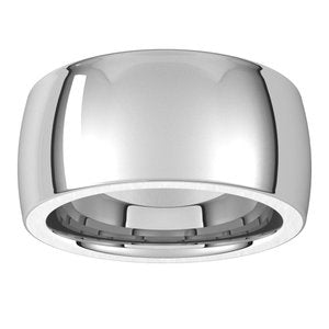 14K White 10 mm Half Round Comfort Fit Heavy Band Size 8.5 - BN & CO JEWELRY