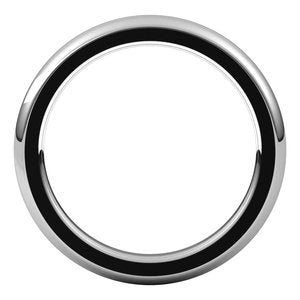 Platinum 2.5 mm Half Round Comfort Fit Heavy Band Size 5 - BN & CO JEWELRY