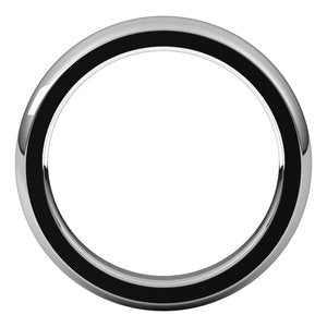 14K White 4 mm Half Round Comfort Fit Heavy Band Size 14.5 - BN & CO JEWELRY