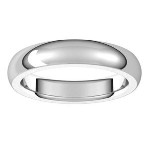 14K White 4 mm Half Round Comfort Fit Heavy Band Size 14.5 - BN & CO JEWELRY