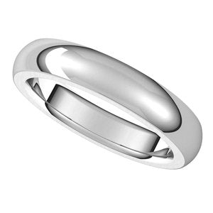 14K White 4 mm Half Round Comfort Fit Heavy Band Size 14.5 - BN & CO JEWELRY