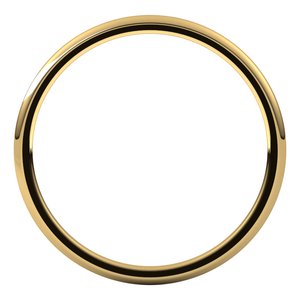 14K Yellow 1 mm Half Round Comfort Fit Light Band Size 11.5 - BN & CO JEWELRY