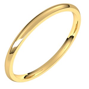 18K Yellow 1.5 mm Half Round Comfort Fit Light Band Size 5.5 - BN & CO JEWELRY