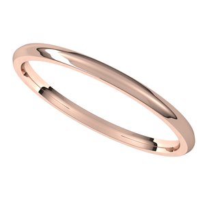 14K Rose 1.5 mm Half Round Comfort Fit Light Band Size 12.5 - BN & CO JEWELRY