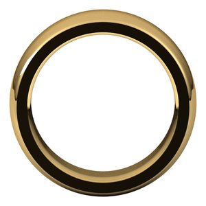 14K Yellow 8 mm Half Round Comfort Fit Heavy Band Size 7 - BN & CO JEWELRY