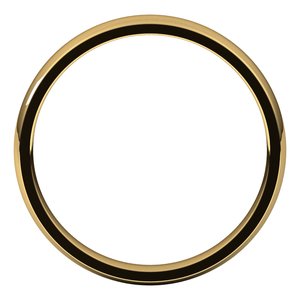 14K Yellow 3 mm Half Round Comfort Fit Light Band Size 10.5 - BN & CO JEWELRY