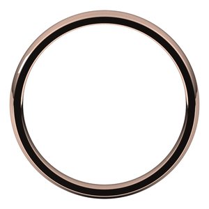 14K Rose 3 mm Half Round Comfort Fit Light Band Size 8.5 - BN & CO JEWELRY