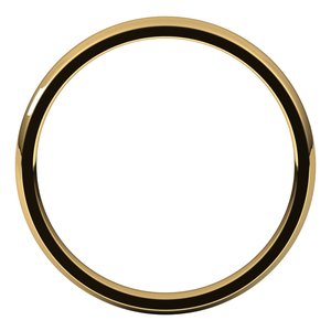 14K Yellow 2.5 mm Half Round Comfort Fit Light Band Size 7 - BN & CO JEWELRY