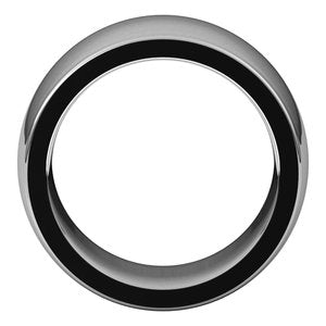 14K White 12 mm Half Round Comfort Fit Heavy Band Size 7 - BN & CO JEWELRY