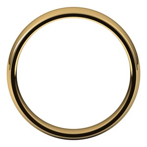 14K Yellow 4.5 mm Half Round Comfort Fit Light Band Size 7.5 - BN & CO JEWELRY