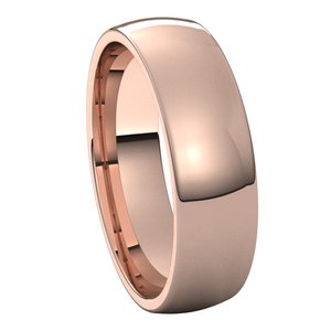 14K Rose 5.5 mm Half Round Comfort Fit Light Band Size 9 - BN & CO JEWELRY