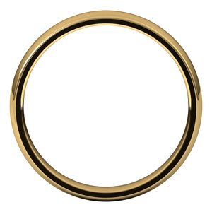14K Yellow 3.5 mm Half Round Comfort Fit Light Band Size 8 - BN & CO JEWELRY