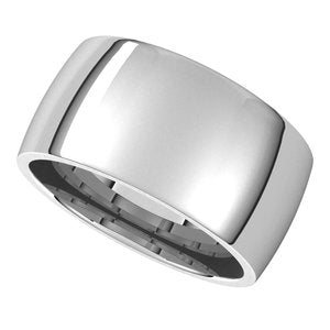 Sterling Silver 10 mm Half Round Comfort Fit Light Band Size 11 - BN & CO JEWELRY