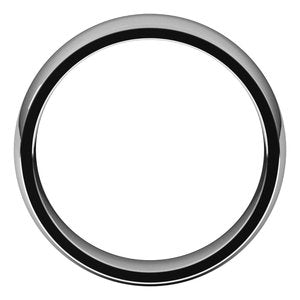 10K White 6 mm Half Round Comfort Fit Light Band Size 12.5 - BN & CO JEWELRY