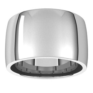 Sterling Silver 12 mm Half Round Comfort Fit Light Band Size 12 - BN & CO JEWELRY