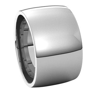 Sterling Silver 12 mm Half Round Comfort Fit Light Band Size 12 - BN & CO JEWELRY