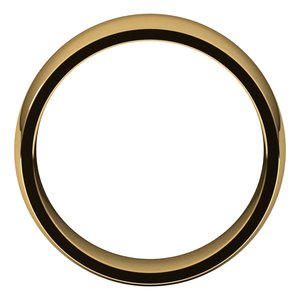 14K Yellow 7 mm Half Round Comfort Fit Light Band - BN & CO JEWELRY
