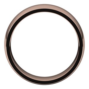 14K Rose 7 mm Half Round Comfort Fit Light Band - BN & CO JEWELRY