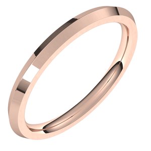 14K Rose 2 mm Knife Edge Comfort Fit Band Size 5 - BN & CO JEWELRY