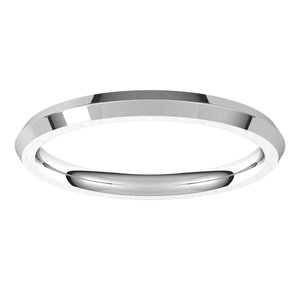 14K White 2 mm Knife Edge Comfort Fit Band Size 6.5 - BN & CO JEWELRY