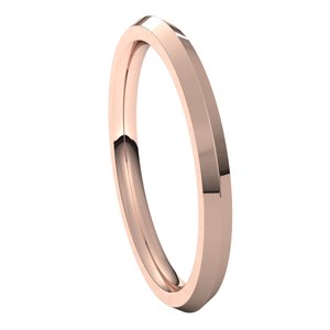 14K Rose 2 mm Knife Edge Comfort Fit Band Size 5 - BN & CO JEWELRY