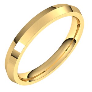 10K Yellow 3 mm Knife Edge Comfort Fit Band Size 7 - BN & CO JEWELRY