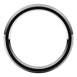 14K White 3 mm Knife Edge Comfort Fit Band Size 7 - BN & CO JEWELRY