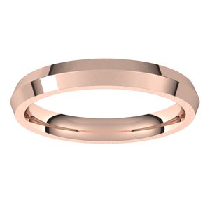 14K Rose 3 mm Knife Edge Comfort Fit Band Size 6.5 - BN & CO JEWELRY