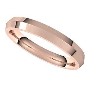 14K Rose 3 mm Knife Edge Comfort Fit Band Size 6.5 - BN & CO JEWELRY