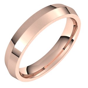 14K Rose 4 mm Knife Edge Comfort Fit Band Size 11 - BN & CO JEWELRY