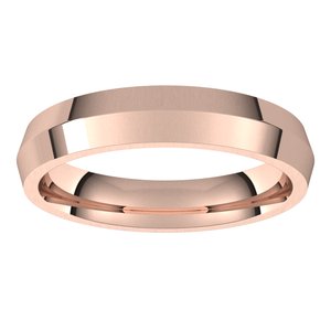 14K Rose 4 mm Knife Edge Comfort Fit Band Size 10 - BN & CO JEWELRY
