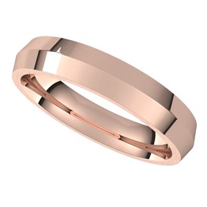 14K Rose 4 mm Knife Edge Comfort Fit Band Size 11 - BN & CO JEWELRY