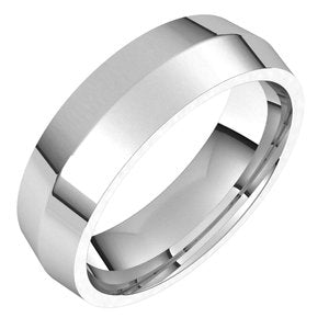 10K White 6 mm Knife Edge Comfort Fit Band Size 11 - BN & CO JEWELRY