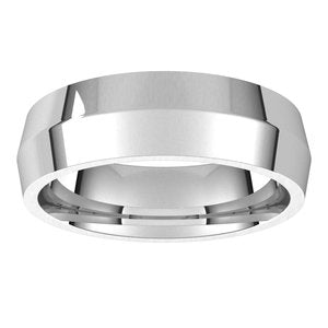10K White 6 mm Knife Edge Comfort Fit Band Size 11 - BN & CO JEWELRY