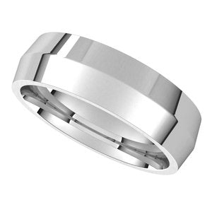 10K White 6 mm Knife Edge Comfort Fit Band Size 11 - BN & CO JEWELRY